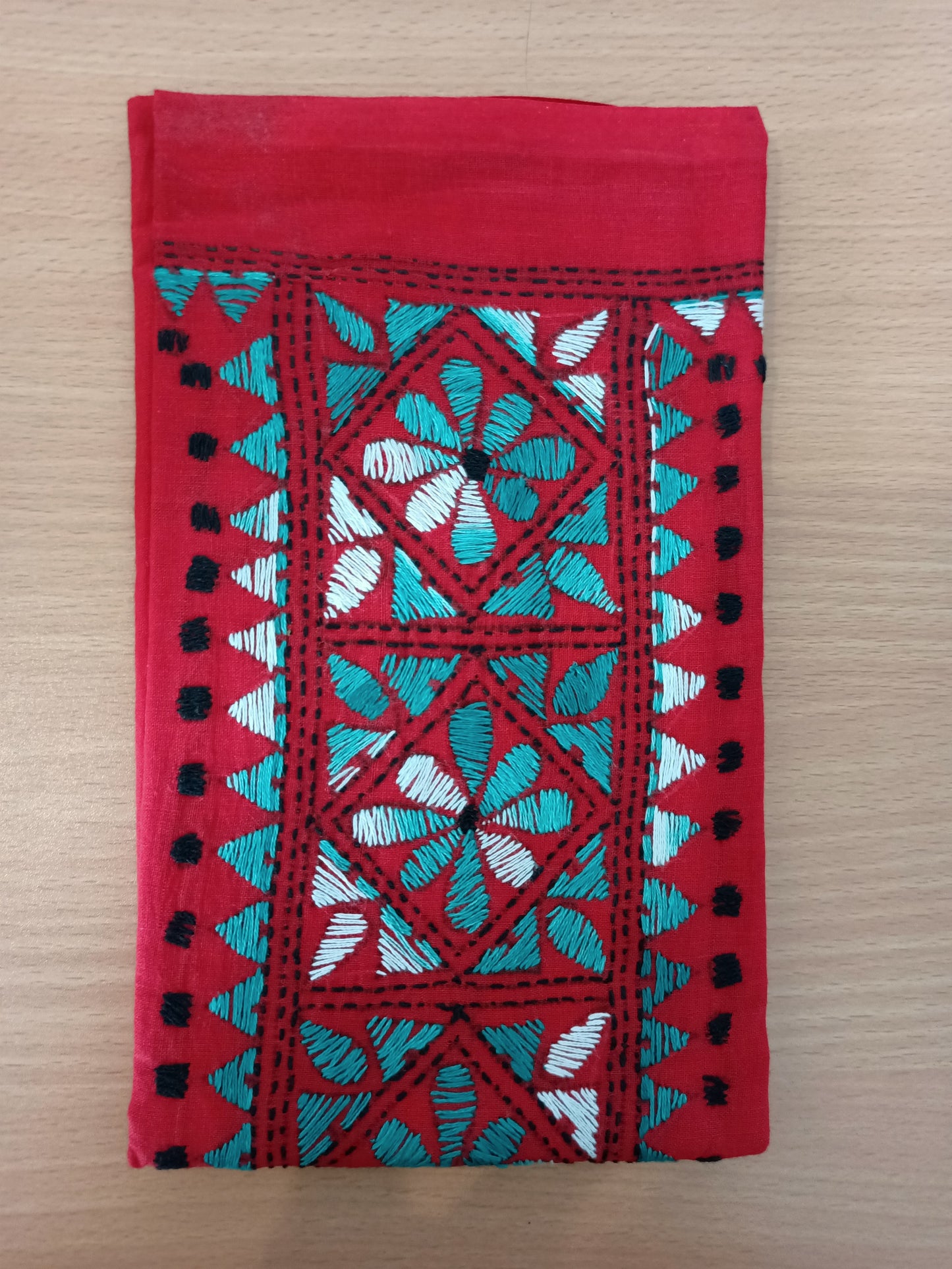 Pure Cotton Red Kantha Blouse