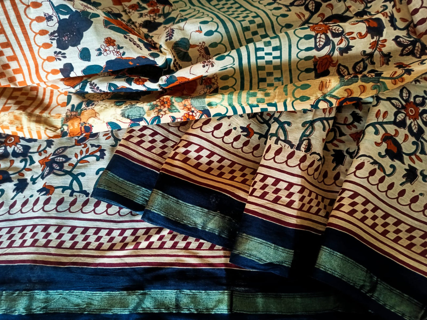 Cotton Jaipuri Print saree