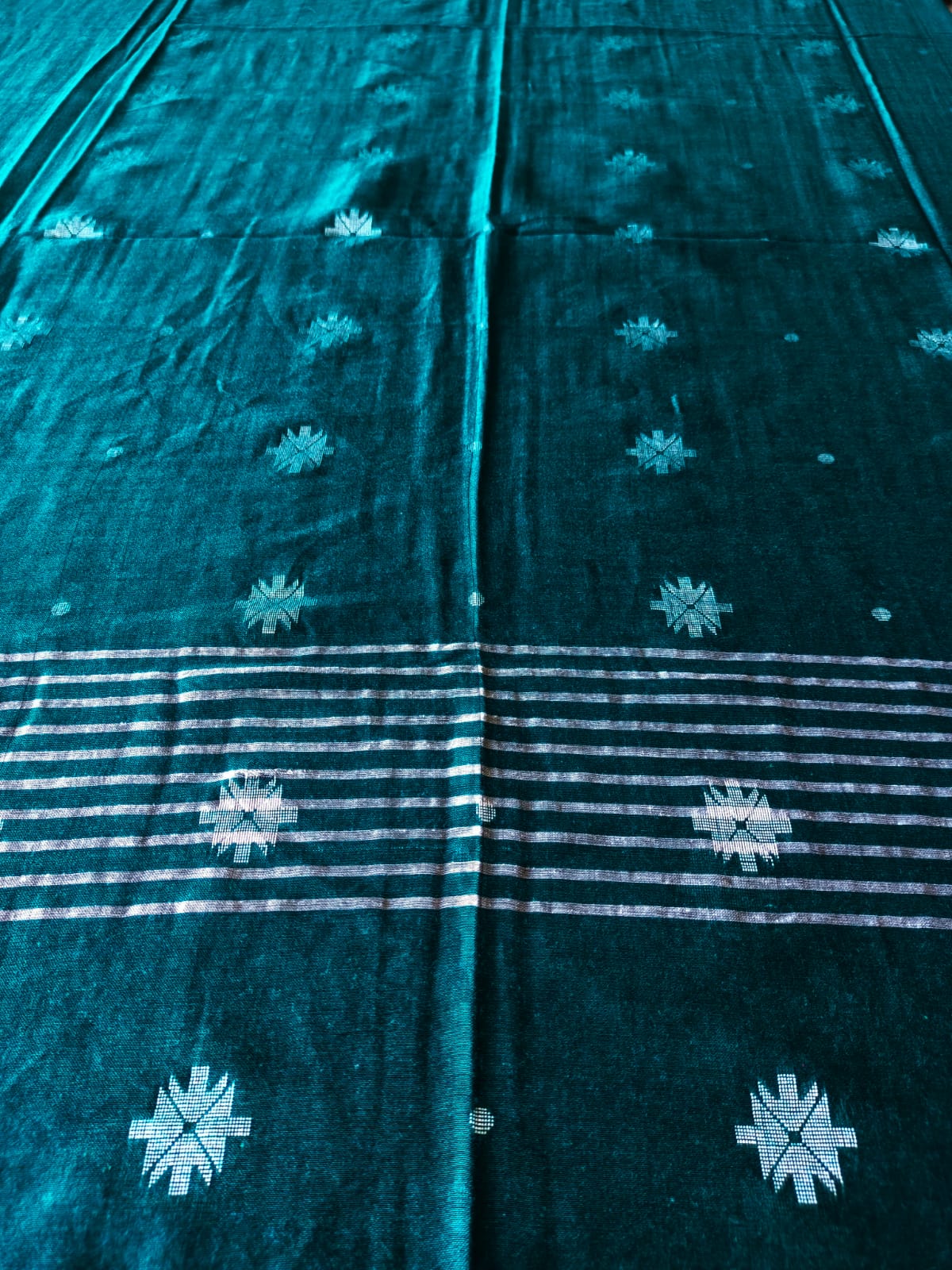 Cotton All Over Buti Saree - Green