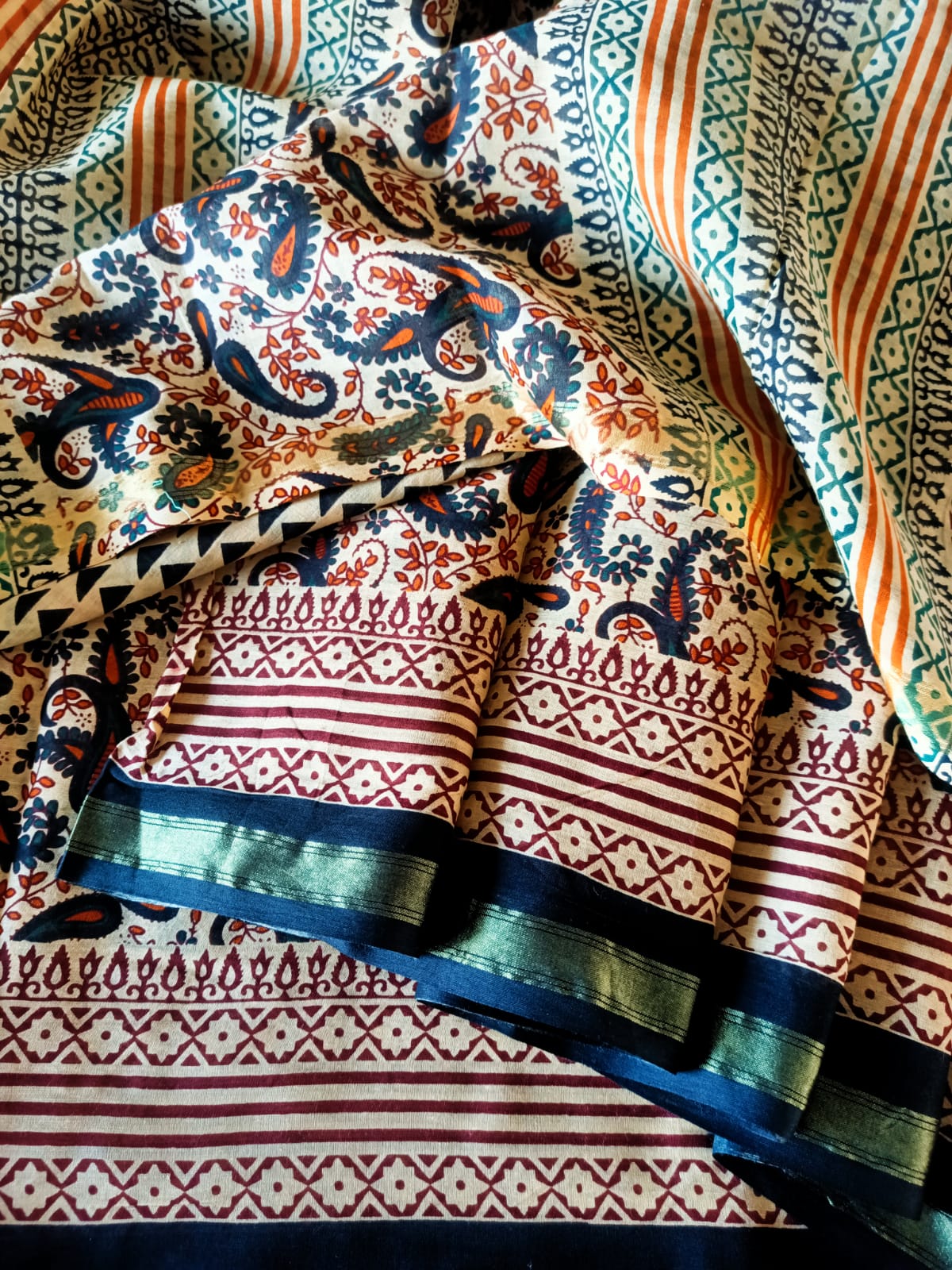 Buy Online Jaipuri Printed Cotton Sarees,Supplier in Rajasthan